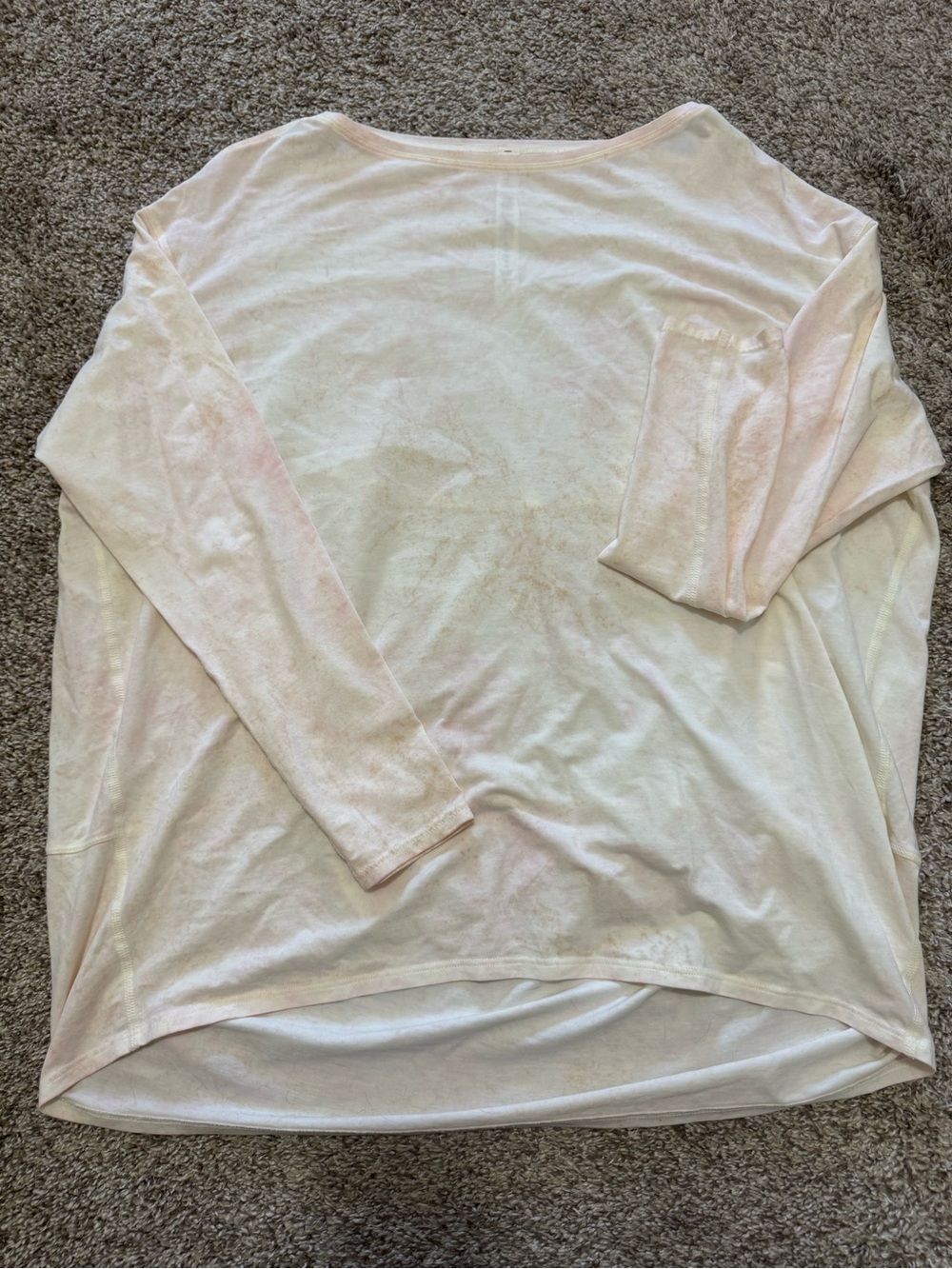 lululemon athletica Pale Pink Scoop Neck Long Sleeve Top